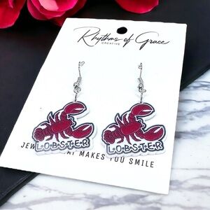 Lobster Dangle Earrings: Your Friendly Reminder of Love! NWT FRIENDS